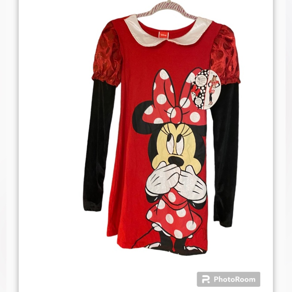 Disney Minnie Mouse long sleeve dress. Size 8 NWT